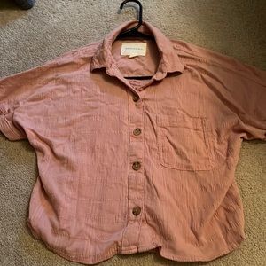 Pink collar crop top!